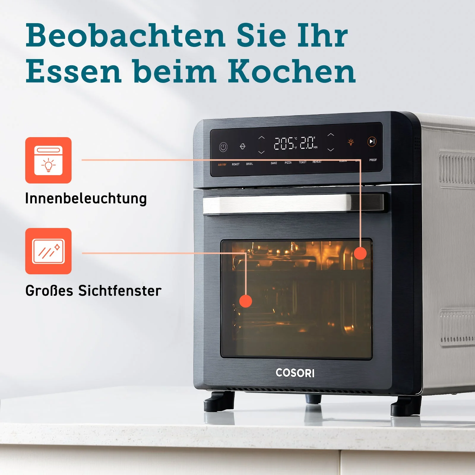COSORI 12-Liter Heißluftfritteuse Backofen - Image 3