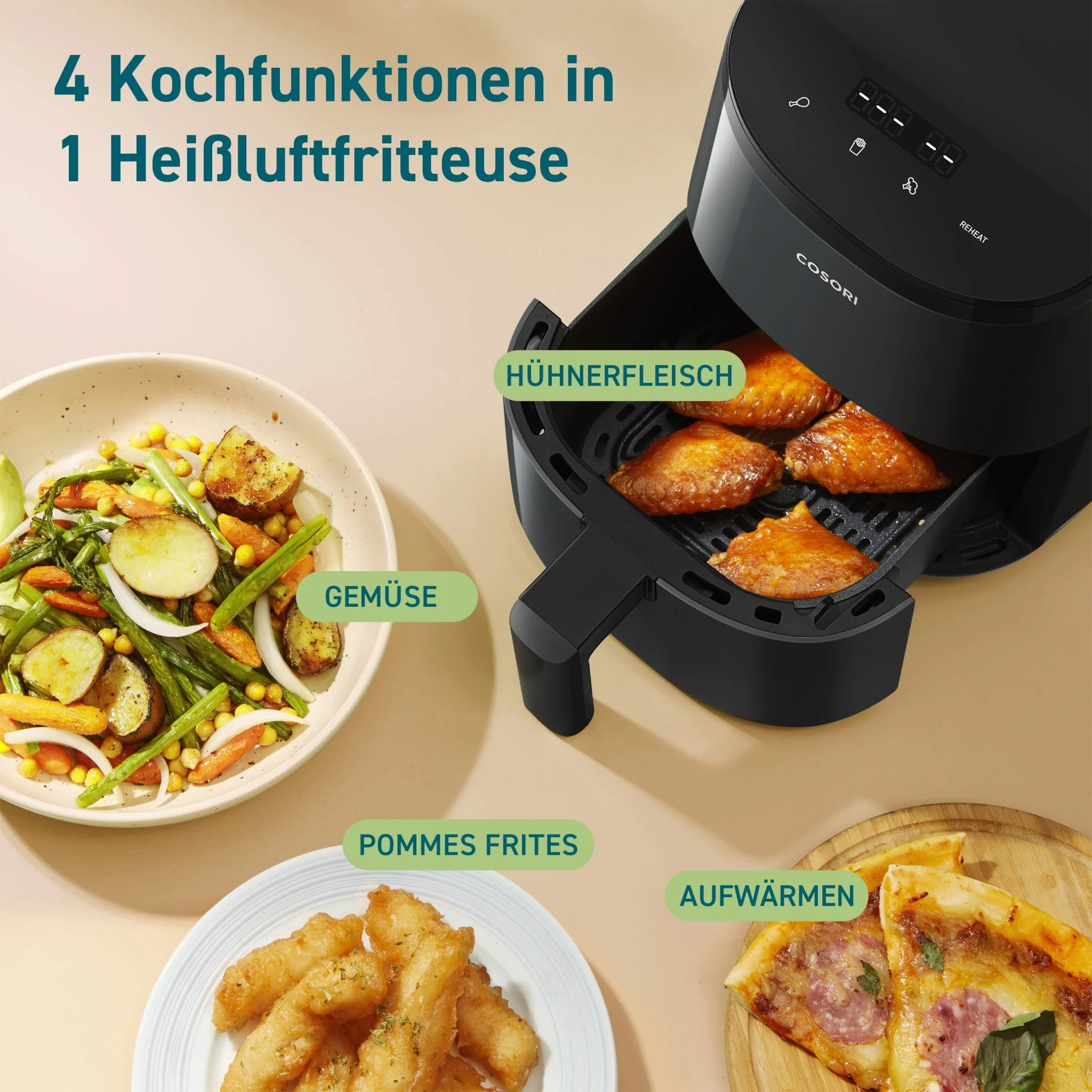 COSORI 2-Liter Mini Heißluftfritteuse - Image 3
