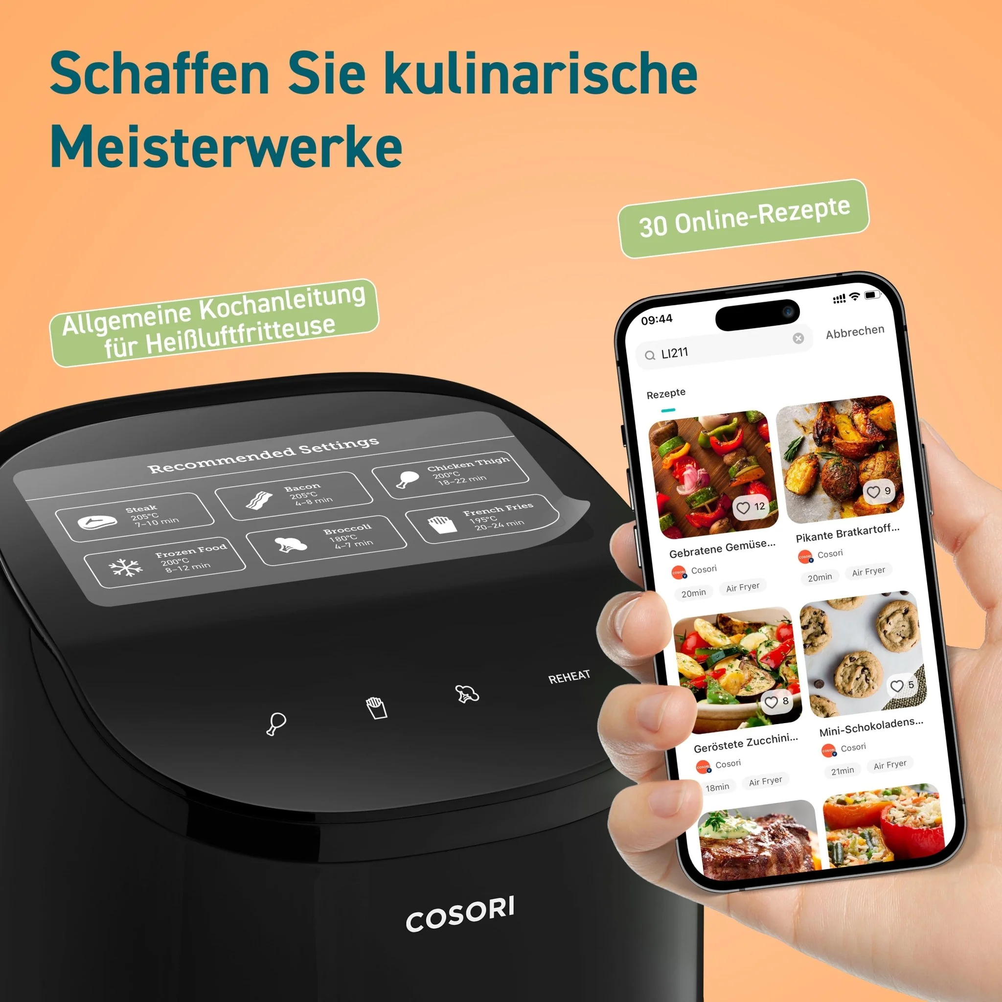COSORI 2-Liter Mini Heißluftfritteuse - Image 7