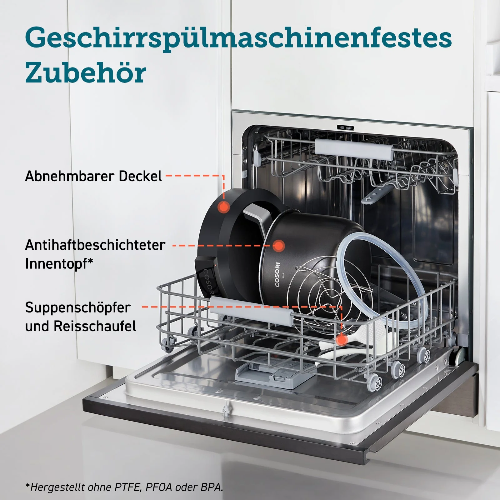 COSORI 5,7 L Schnellkochtopf, Schwarz - Image 6