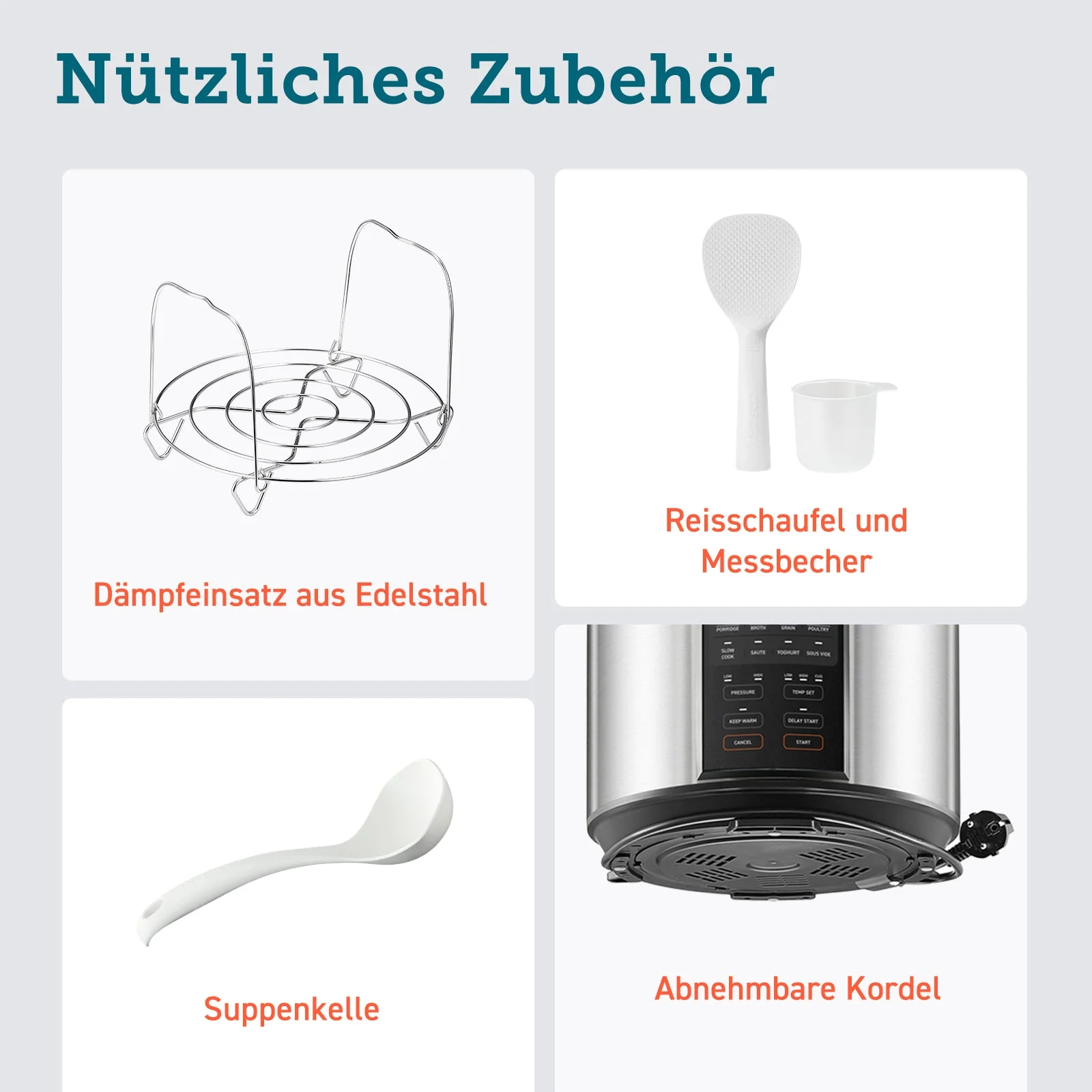 COSORI 5,7 L Schnellkochtopf, Schwarz - Image 7