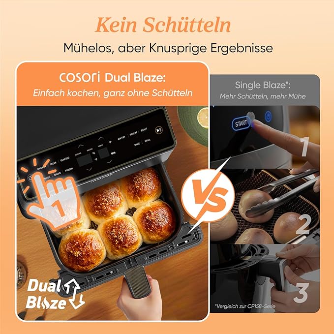COSORI 6.4-Liter Smart Heißluftfritteuse Dual Blaze - Image 4
