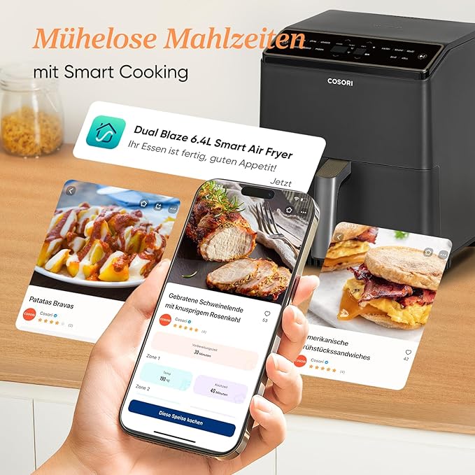 COSORI 6.4-Liter Smart Heißluftfritteuse Dual Blaze - Image 5