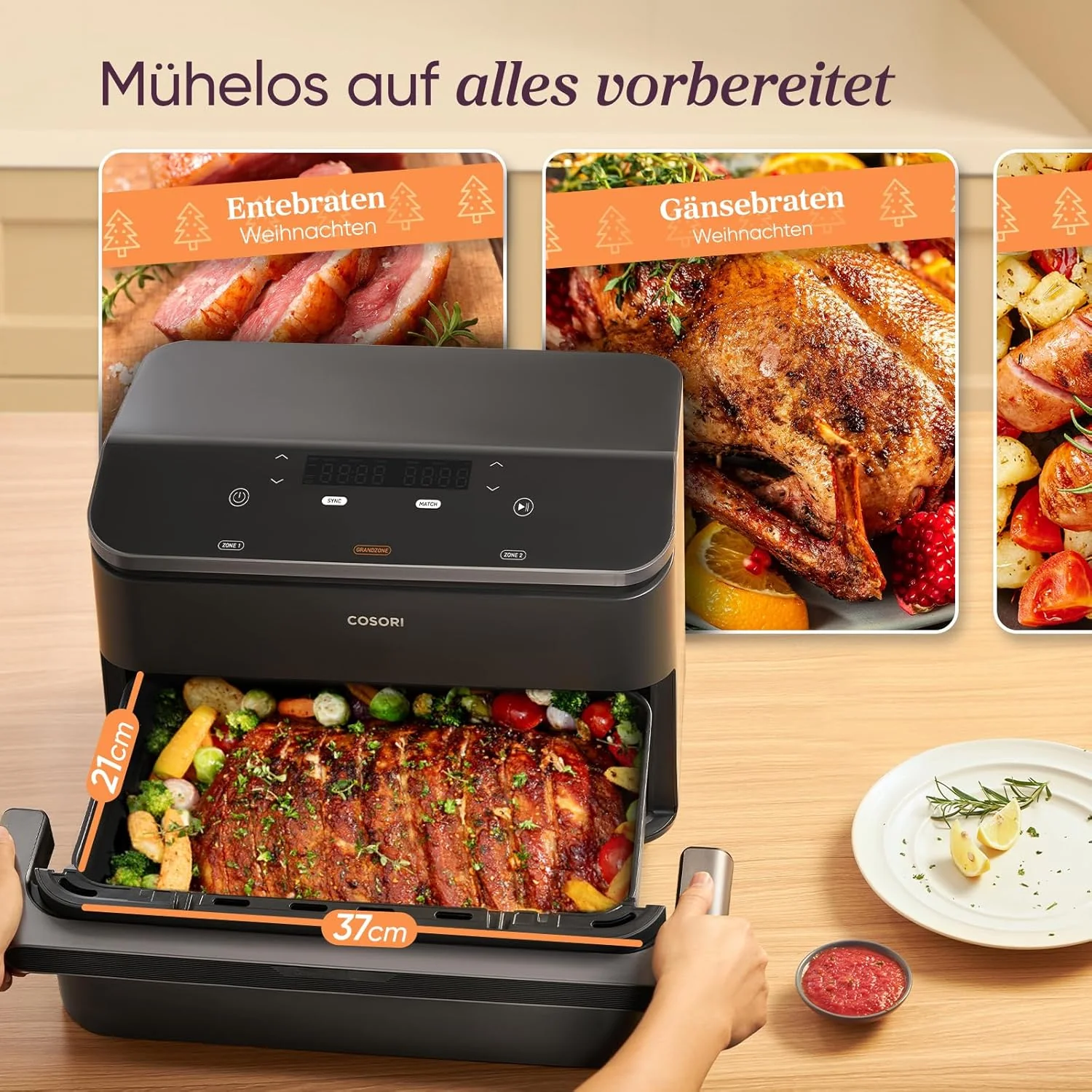 COSORI Dual Blaze Twinfry™ 10-Litre Heißluftfritteuse - Image 3