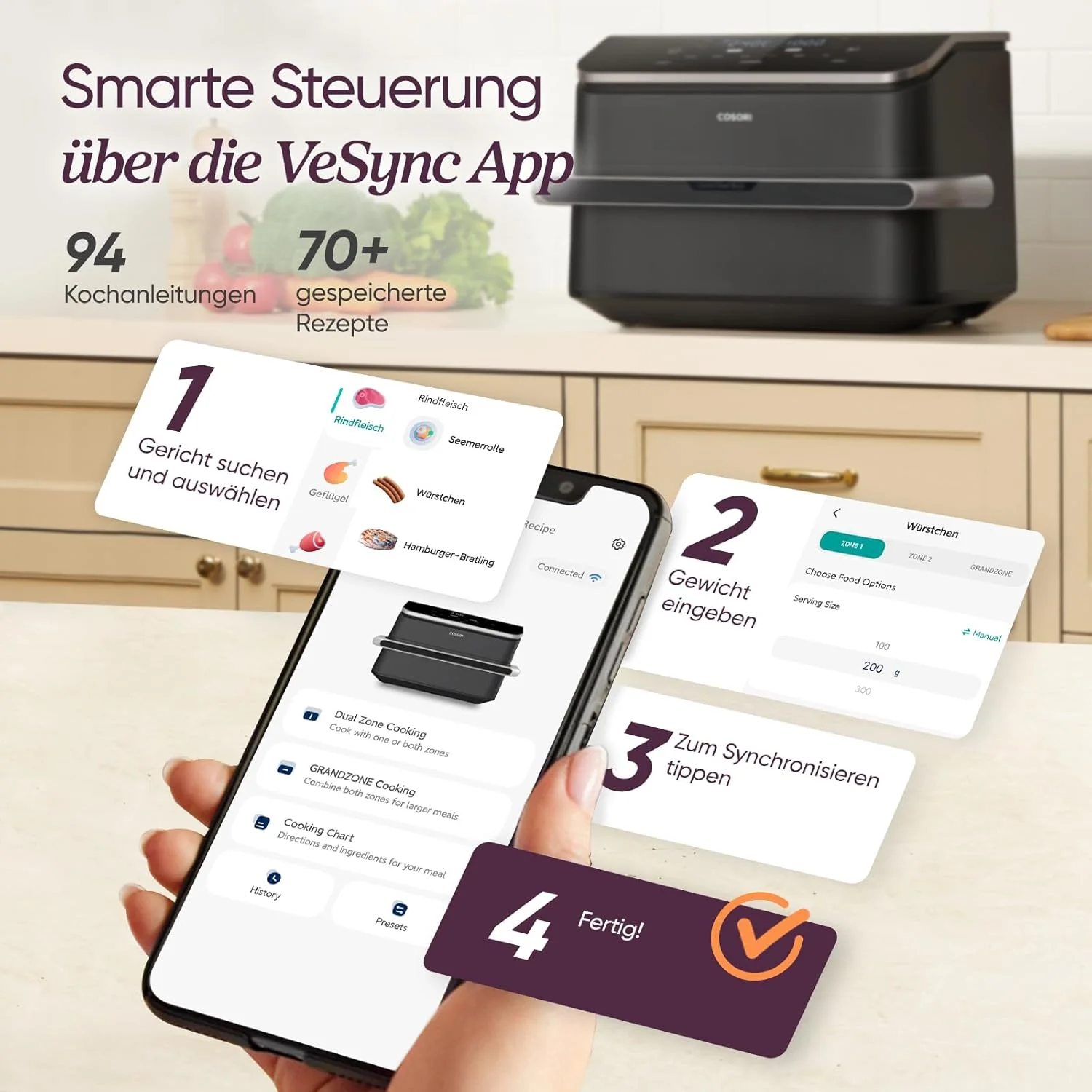 COSORI Dual Blaze Twinfry™ 10-Litre Heißluftfritteuse - Image 5
