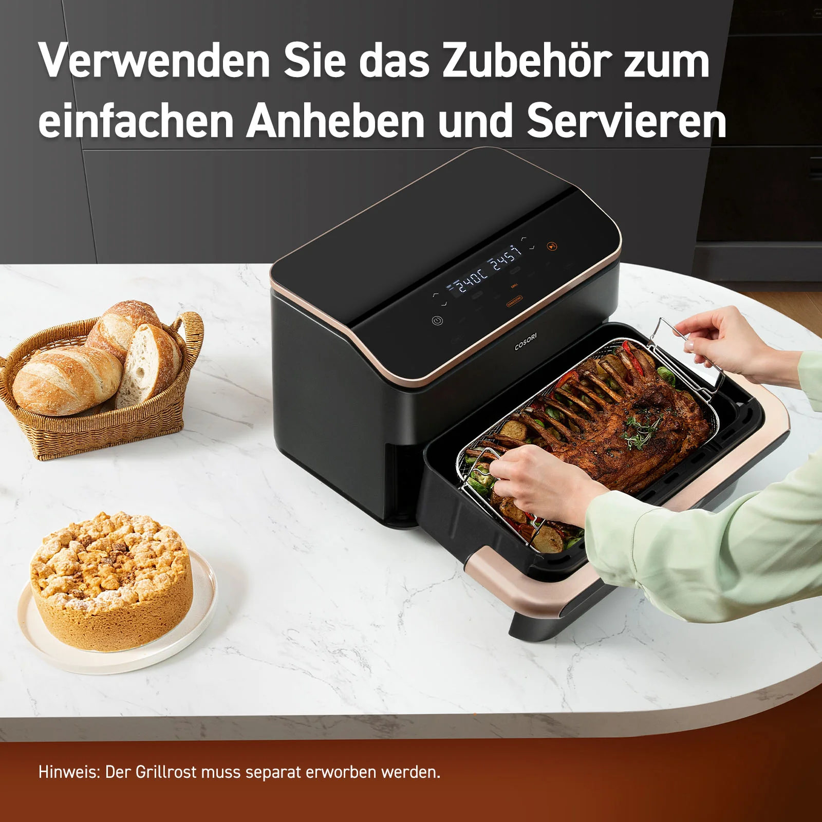 COSORI Dual Blaze Twinfry™ 10-Litre Heißluftfritteuse-Gold - Image 11