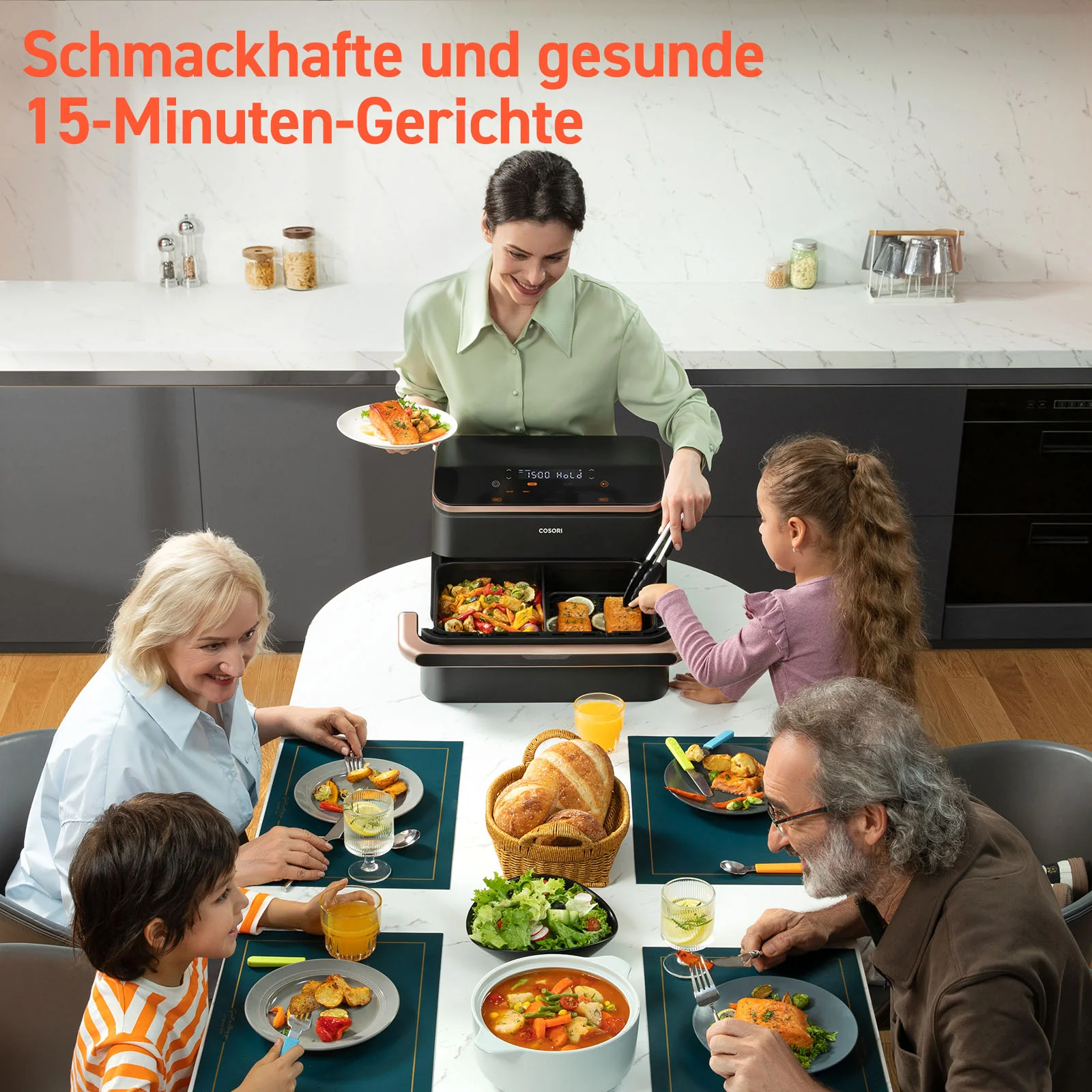 COSORI Dual Blaze Twinfry™ 10-Litre Heißluftfritteuse-Gold - Image 9