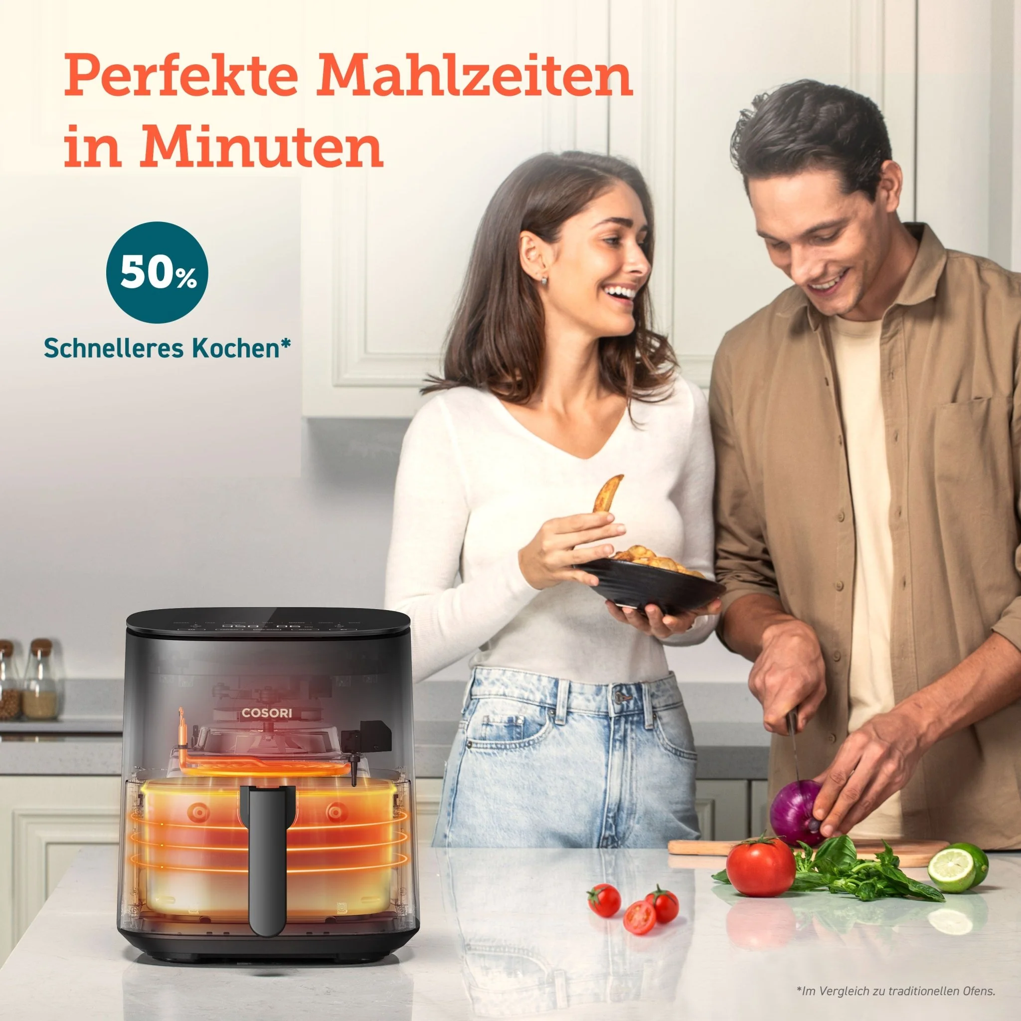 COSORI 4,7-Liter Heißluftfritteuse Dunkelgrau - Image 4