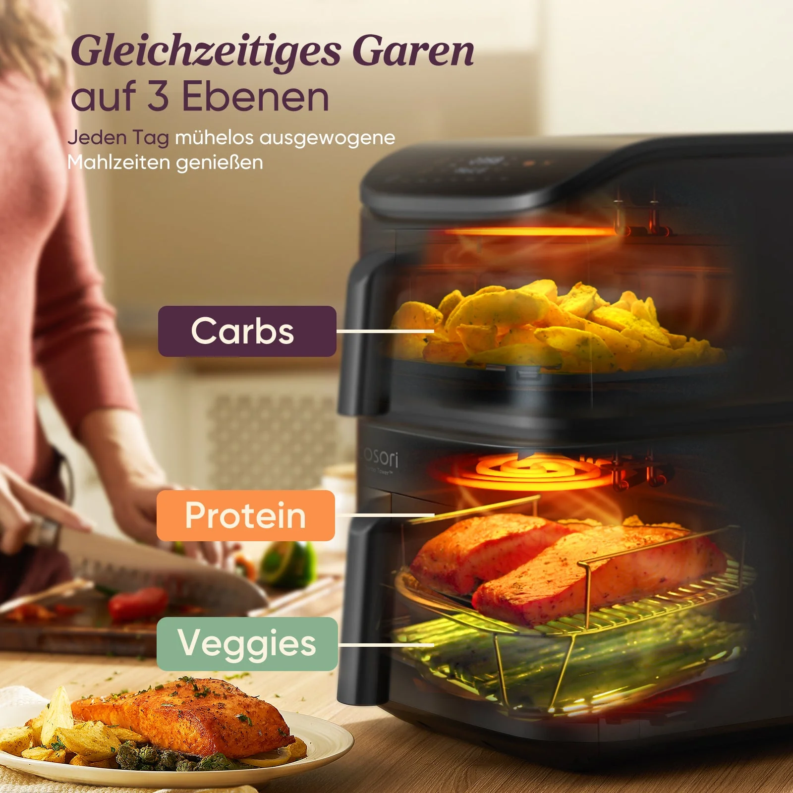 COSORI Turbo Tower™ 10,8-Liter Heißluftfritteuse Standard - Image 7