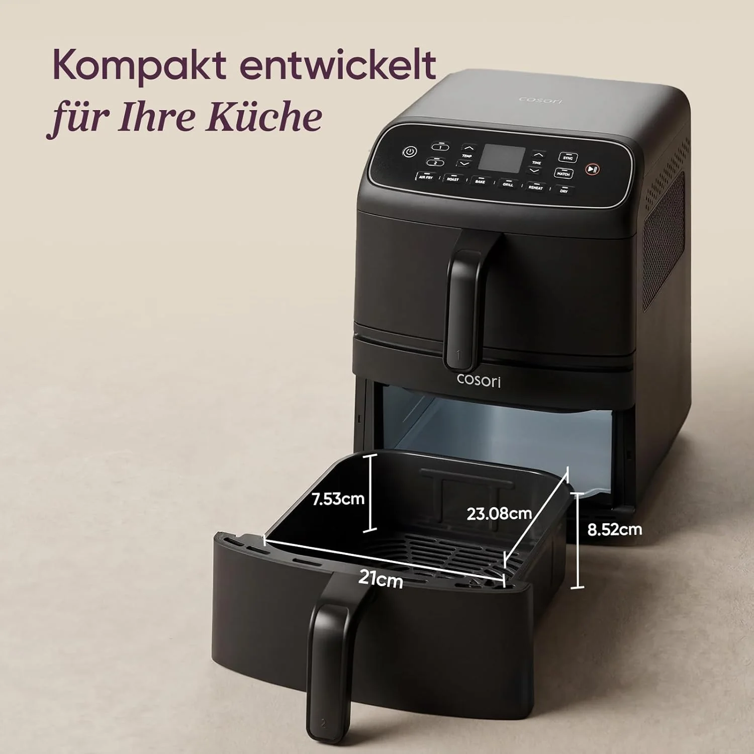 COSORI Turbo Tower™ Compact 8,6-Liter Heißluftfritteuse - Image 5