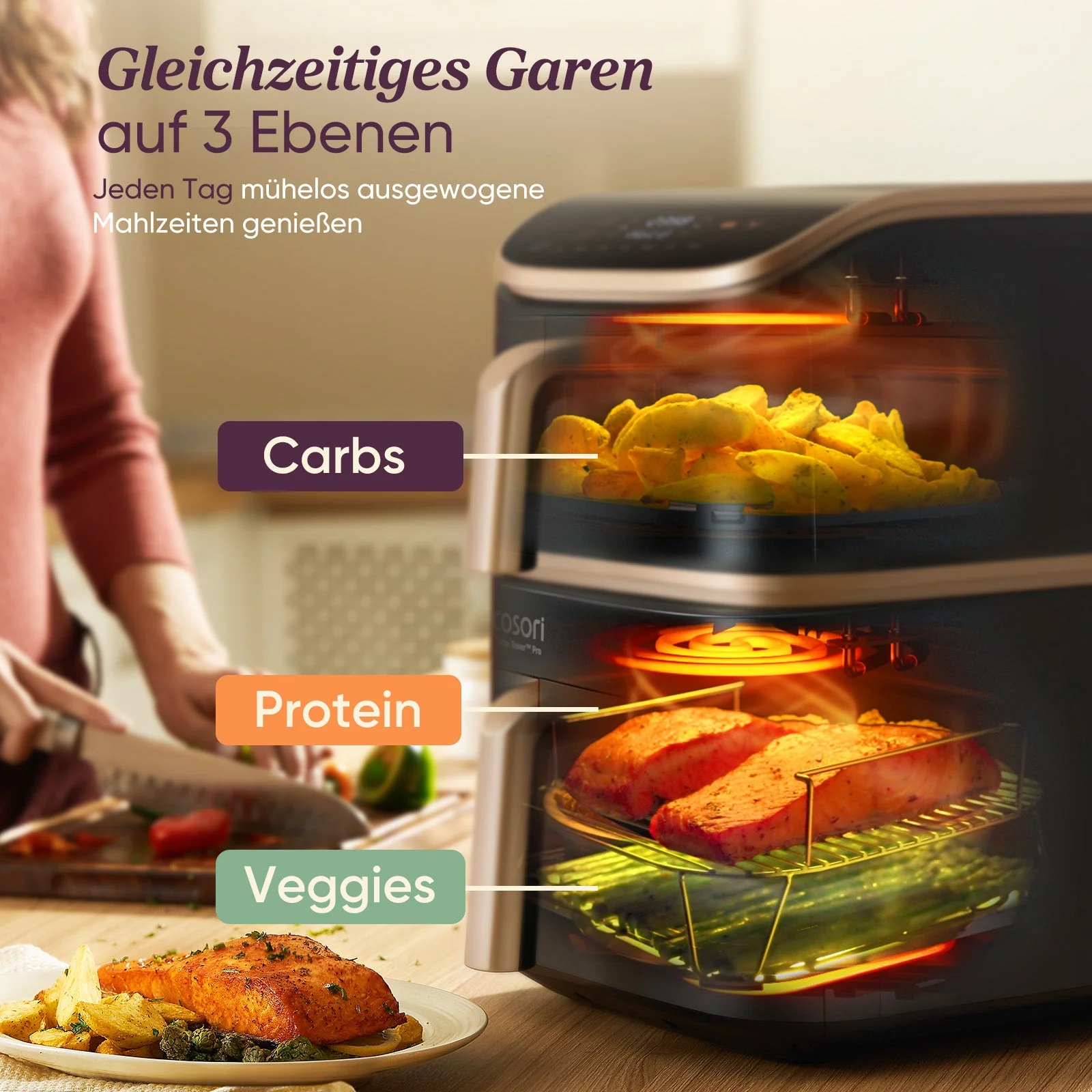 COSORI Turbo Tower™ 10,8-Liter Heißluftfritteuse Pro Smart - Image 11