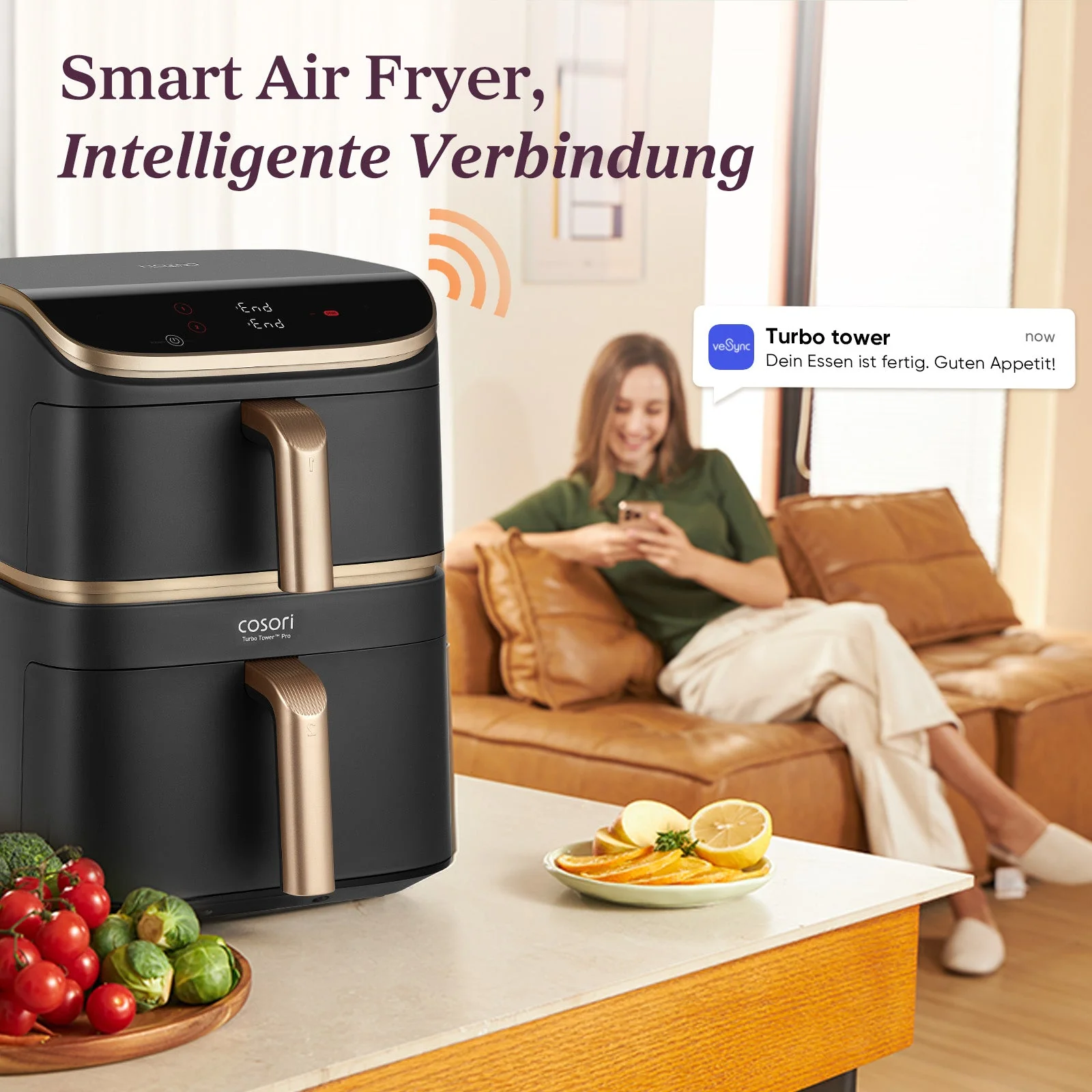 COSORI Turbo Tower™ 10,8-Liter Heißluftfritteuse Pro Smart - Image 17