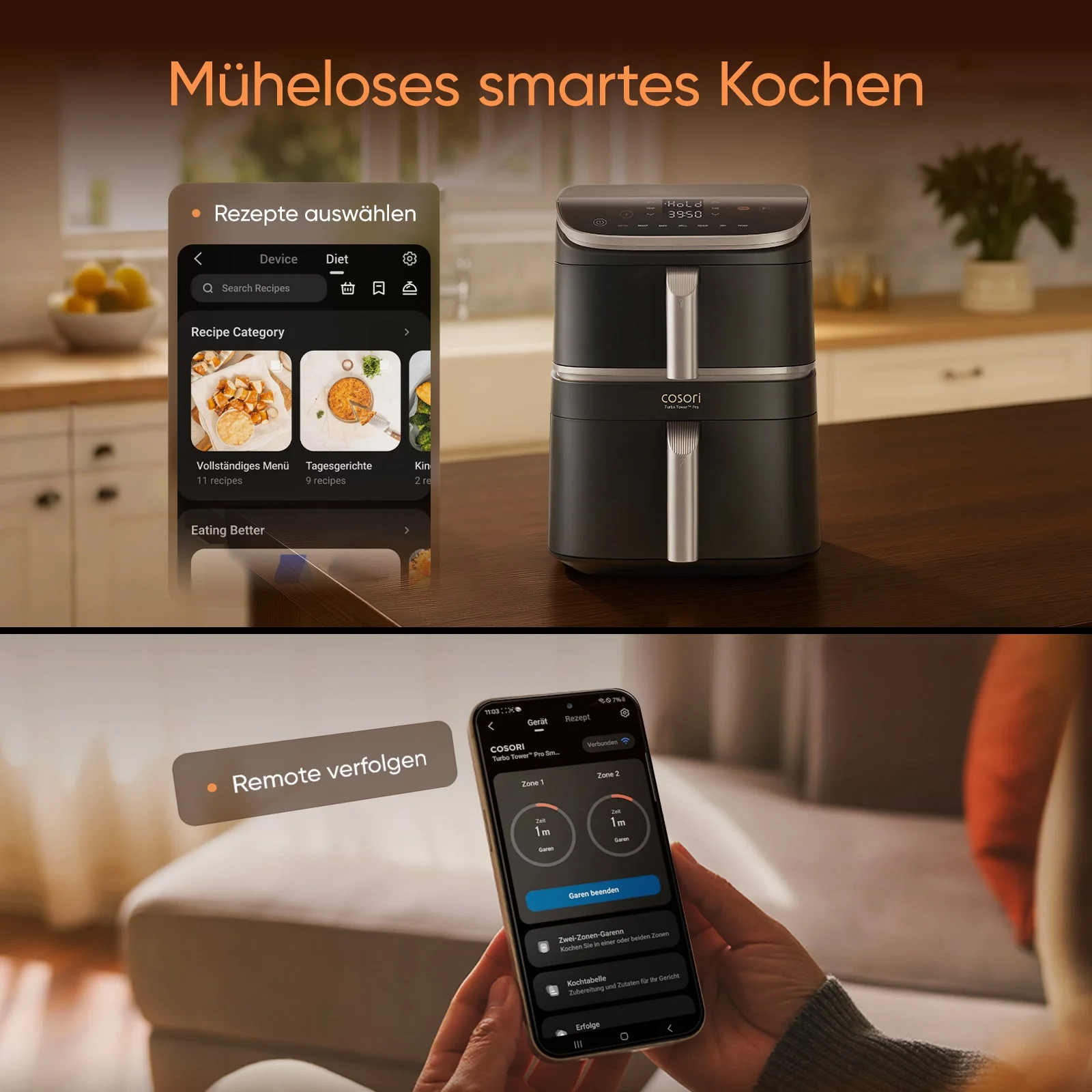 COSORI Turbo Tower™ 10,8-Liter Heißluftfritteuse Pro Smart - Image 7